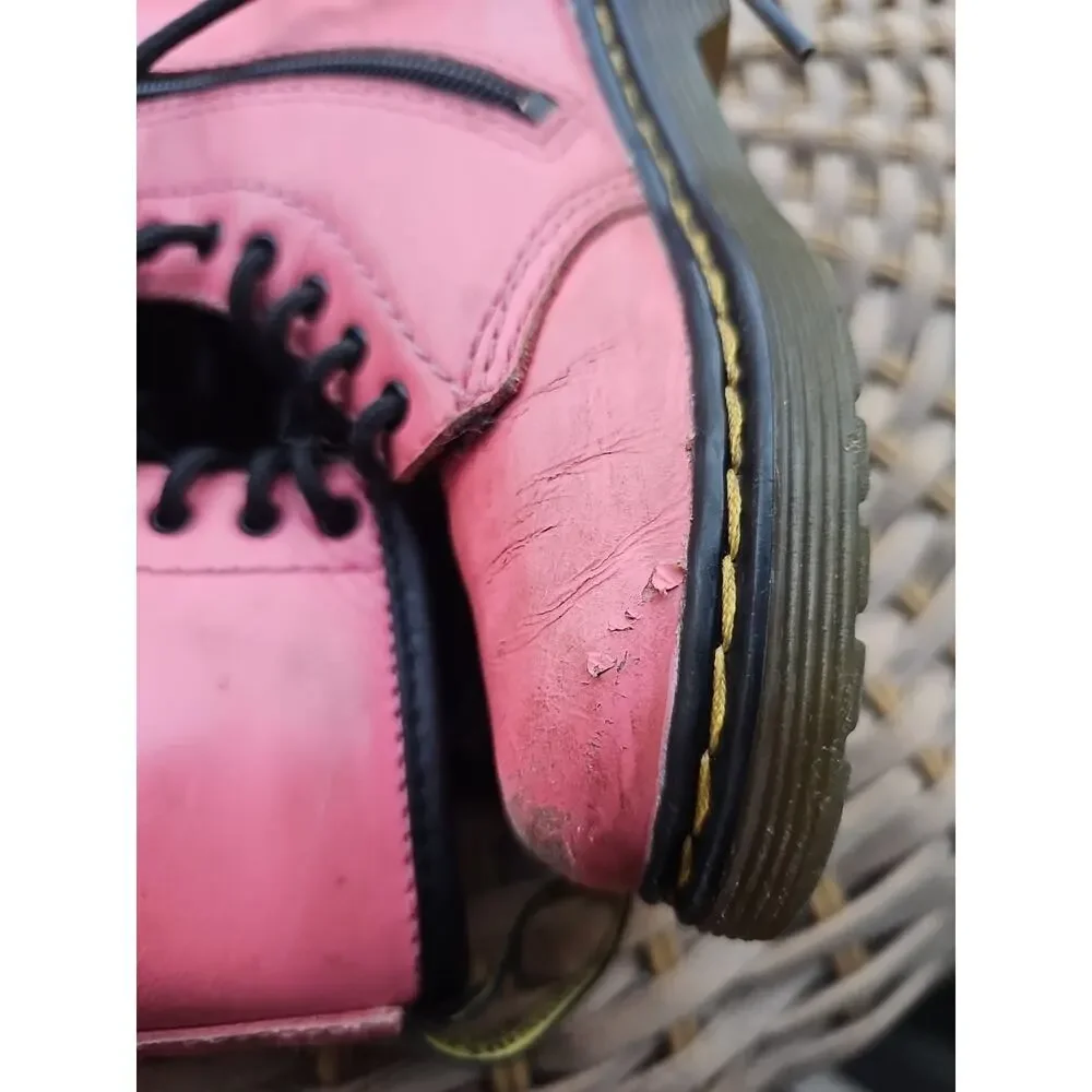 Dr. Martens Youth Toddler Leather Pink Ankle Boots 7 UK 8 US 24 EU 1460T Kids